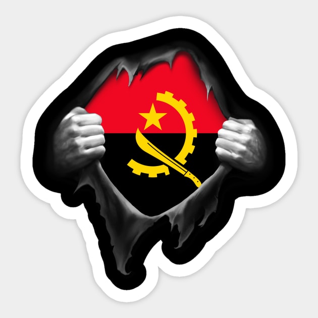 Angola Flag Angolan Roots DNA Pride Gift Sticker by nikolayjs